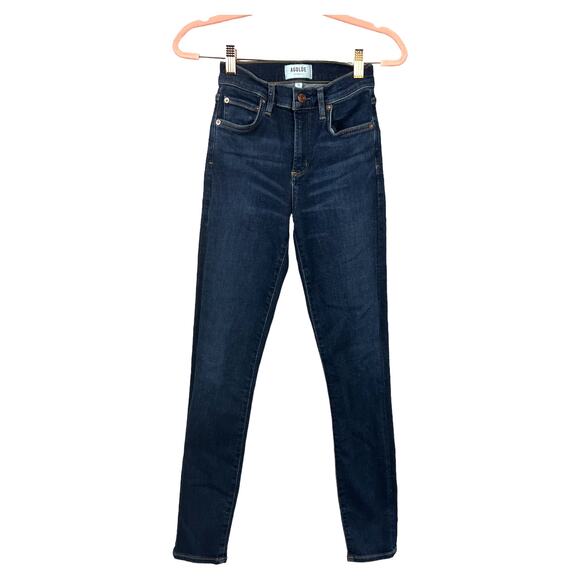 Agolde Sophie Skinny Blue Stretch Jeans A123-1045 Dark Wash Sz 25 - Picture 1 of 8